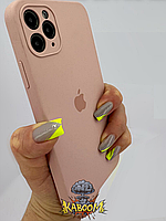 Чехол с квадратными бортами на Айфон 11 Про Пудровый , для iPhone 11 Pro Pink Sand kaboom