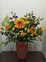 Ваза Лили в.22см д.15см Sandra Rich с композицией цветов