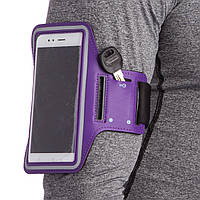 Спортивный чехол для телефона на руку Zelart BTS-432 цвет фиолетовый un