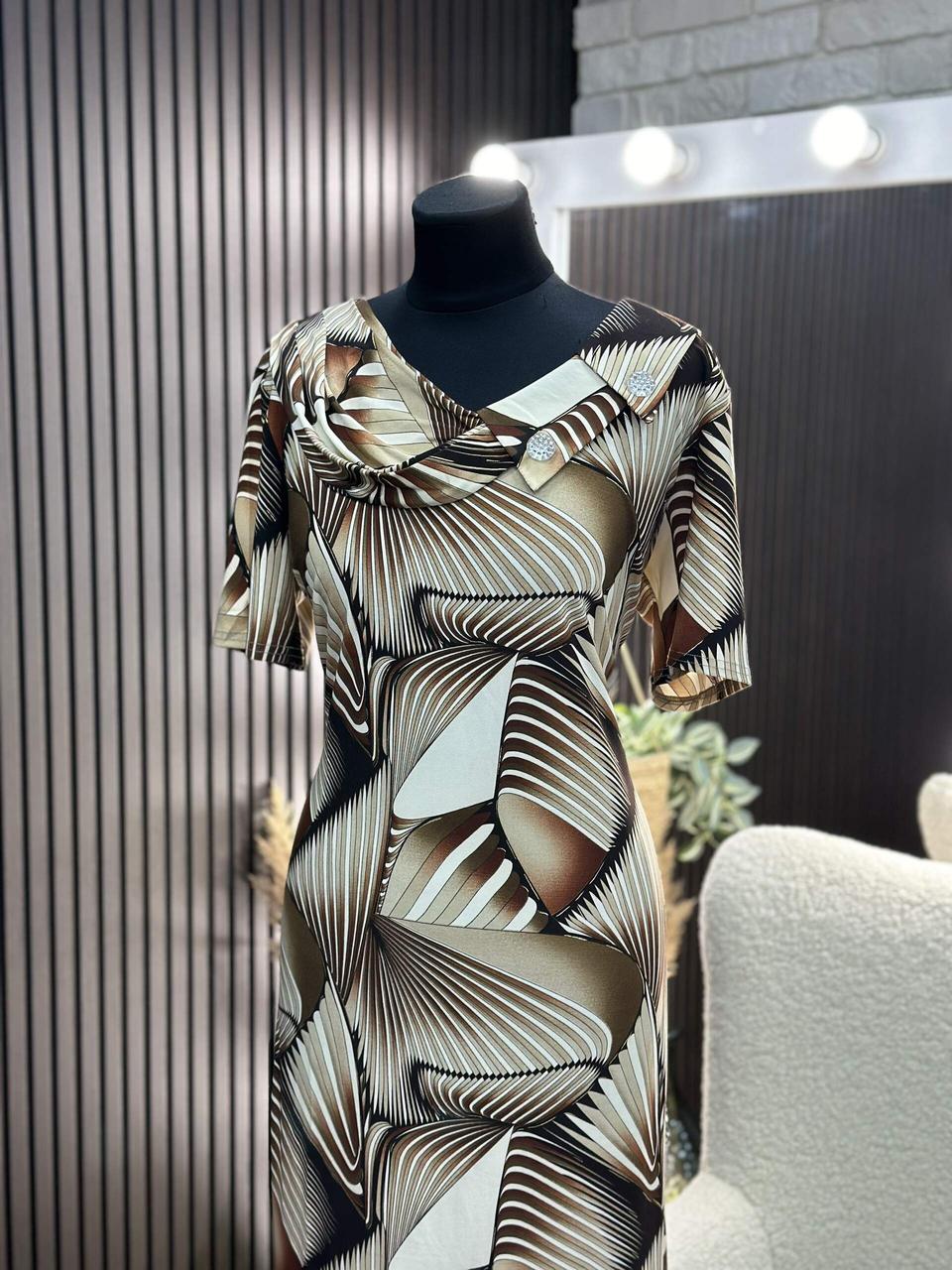 Стильна жіноча сукня, тканина "Трикотаж Масло" розмір 56