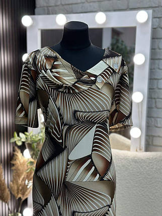 Стильна жіноча сукня, тканина "Трикотаж Масло" розмір 56, фото 2