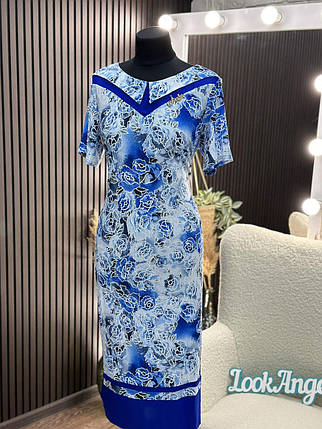 Стильна жіноча сукня, тканина "Трикотаж Масло" 54, 56, 58, 60, 62 розмір 54, фото 1