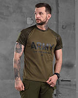 Футболка Army мультикам,тактическая футболка зсу,военная футболка Army,футболка зсу олива мультикам с липучкой
