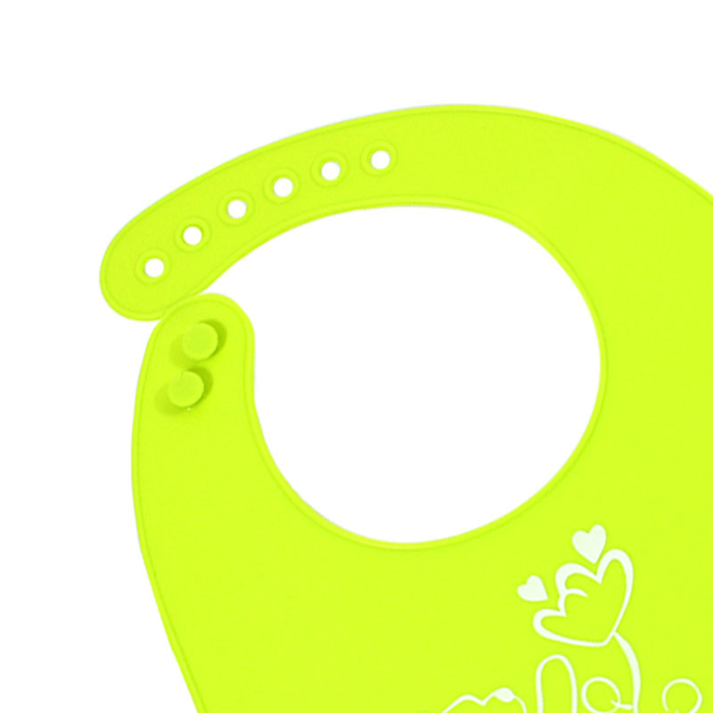 Детский нагрудник слюнявчик силиконовый с карманом CUMENSS Мультяшки Light Green ZXC - фото 2 - id-p2198638129
