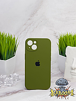 Чехол с закрытой камерой и низом на Айфон 14 Хаки / для iPhone 14 Army Green kaboom
