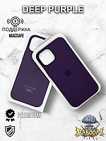 Оригинальный чехол с МагСейф на Айфон 14 Фиолетовый / Original iPhone 14 Elderberry kaboom