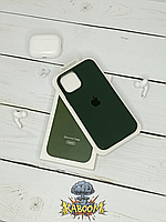 Оригинальный чехол с МагСейф на Айфон 14 Зеленый / Original iPhone 14 Olive kaboom