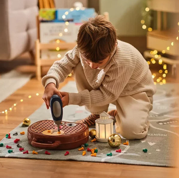 Ігровий набір для хлопчика набір дитячих інструментів містить 200 кольорових деталей, фото 1