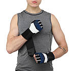 Рукавички для фітнесу та важкої атлетики TAPOUT SB168507 M-XL чорний-синій, фото 2