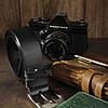Ремінь чоловічий з затемненою пряжкою механіка Vintage 20317 Чорний, фото 5