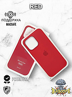 Оригинальный чехол с МагСейф на Айфон 14 Про Макс Красный / Original iPhone 14 Pro Max Red kaboom