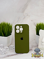 Чехол с закрытой камерой и низом на Айфон 14 Про Макс Хаки / для iPhone 14 Pro Max Army Green kaboom