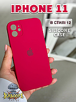 Чехол с квадратными бортами на Айфон 11 Бордовый , для iPhone 11 Rose Red kaboom