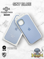 Оригинальный чехол с МагСейф на Айфон 12 Голубой / Original iPhone 12 Sky kaboom