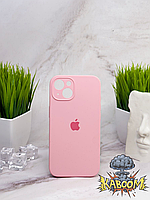 Чехол с закрытой камерой и низом на Айфон 15 Розовый / для iPhone 15 Light Pink kaboom