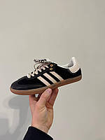 Женские демисезонные кроссовки Adidas Samba Pony Tonal Wales Bonner Black (черные) стильные кроссы 1478 Адидас