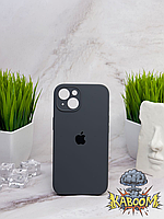Чехол с закрытой камерой и низом на Айфон 15 Серый / для iPhone 15 Dark Grey kaboom