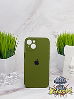 Чехол с закрытой камерой и низом на Айфон 15 Хаки / для iPhone 15 Army Green kaboom