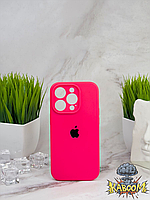 Чехол с закрытой камерой и низом на Айфон 15 Про Розовый Фукси / для iPhone 15 Pro Shiny Pink kaboom