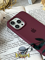 Чехол с закрытым низом на Айфон 15 Про Макс Бордовый / для iPhone 15 Pro Max Maroon kaboom