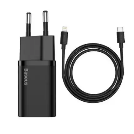 МЗП Baseus 20W Super Si Quick Charger PD+QC3.0 Type C to Lightning (TZCCSUP-B01) black, фото 1