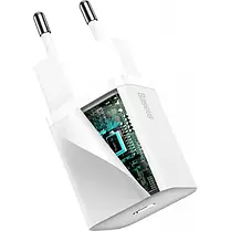 МЗП Baseus 20W Super Si Quick Charger PD+QC3.0 Type C to Lightning (TZCCSUP-B02) white, фото 6