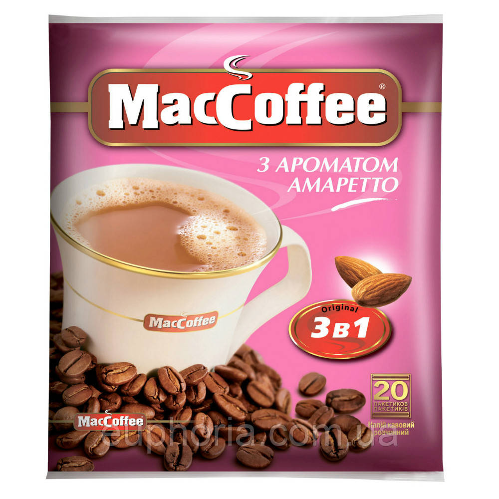 Кавовий напій MACCOFFEE 3в1 Амаретто 20 х 18 м