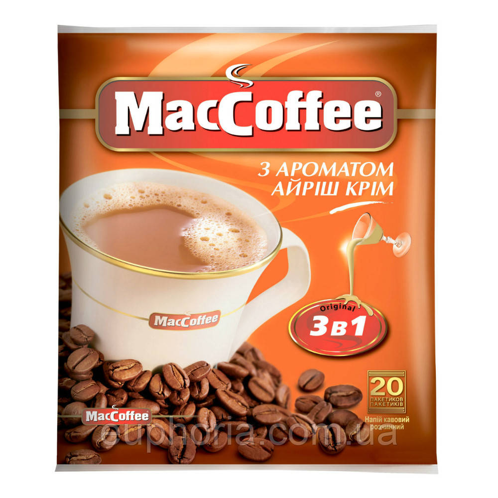 Кавовий напій MACCOFFEE 3в1 Айріш Крім 20 х 18 м
