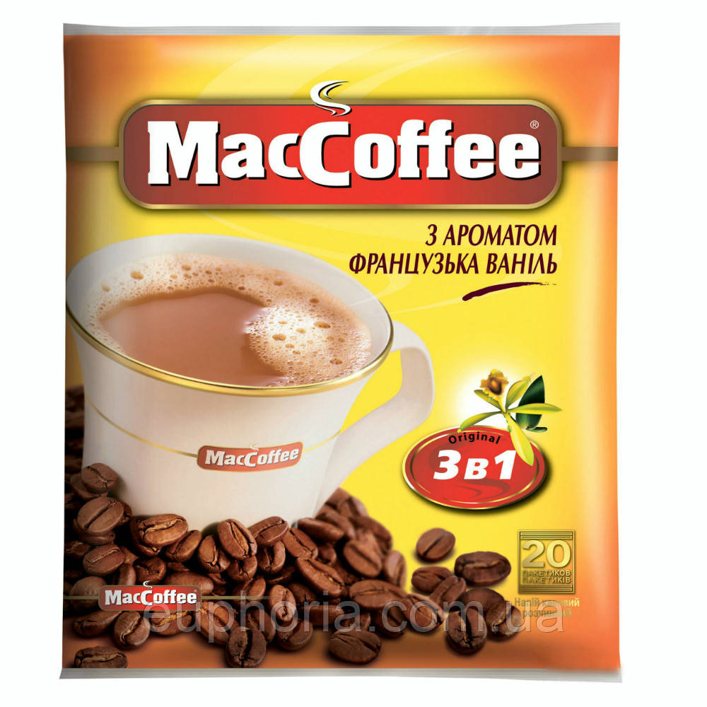 Кавовий напій MACCOFFEE 3в1 Французька Ваніль 20 х 18 г
