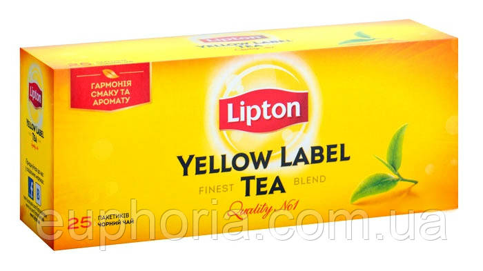Чай пакетований чорний LIPTON Yellow Label 25 х 2 г