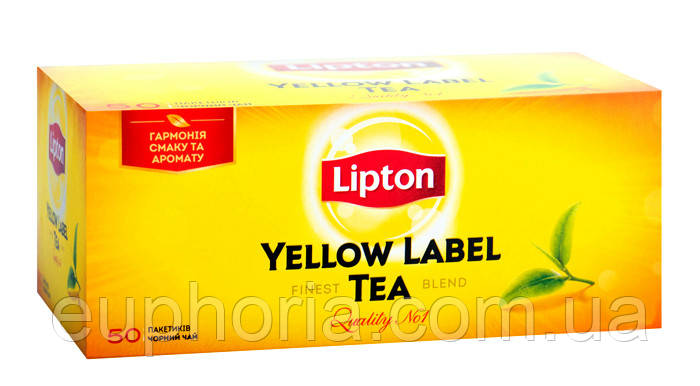 Чай пакетований чорний LIPTON Yellow Label 50 х 2 г