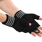 Рукавички для фітнесу та важкої атлетики Zelart TA-2241 L чорний, фото 2