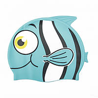 Детская шапочка для плавания 26025 в форме рыбки (Голубой) sm