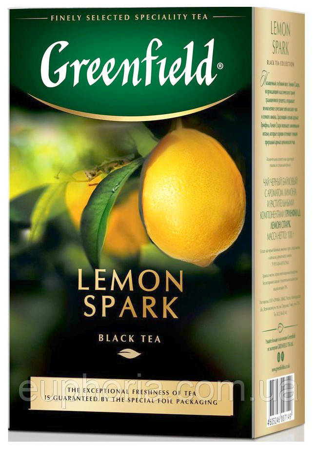 Чай листовий GREENFIELD Lemon Spark 100 г лимон