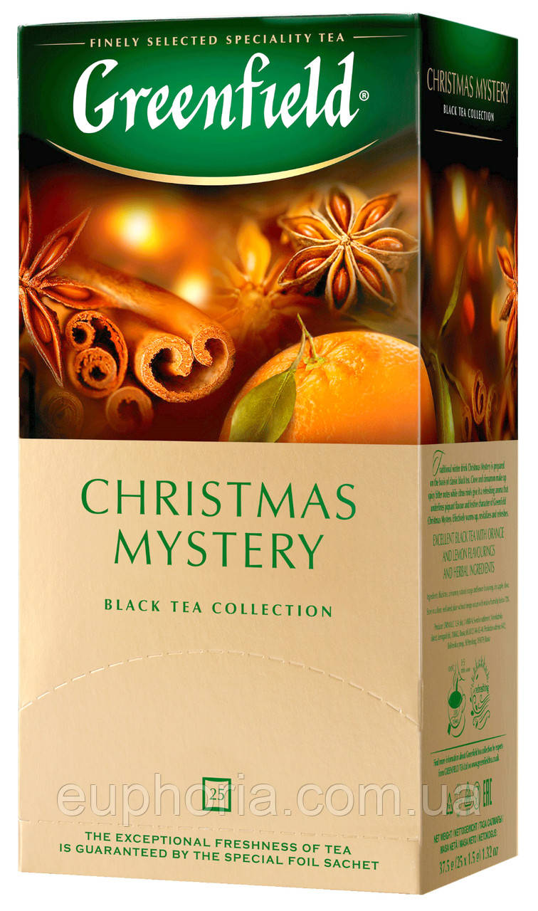 Чай пакетований GREENFIELD Christmas Mystery 25 x 1.5 м чорний