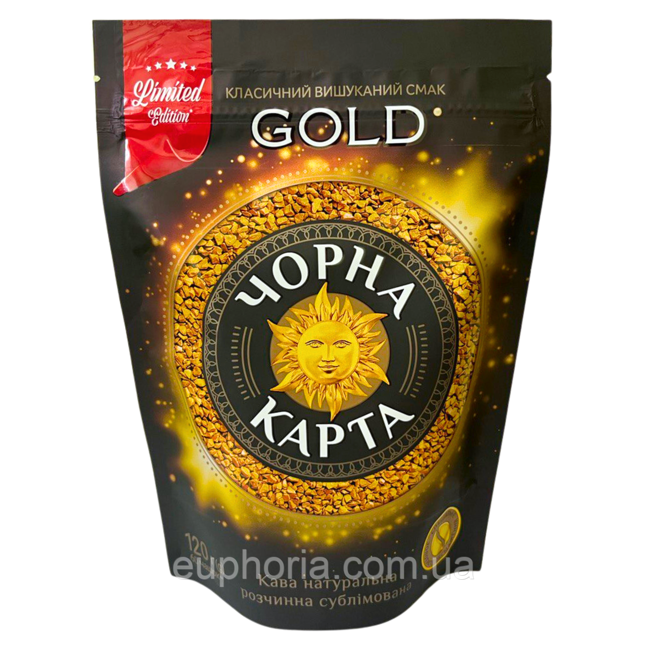 Кава розчинна Чорна Карта Gold 120 г