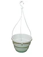 Підвісний горщик з гачком для квітів 4,2 л Ø 23 см *білий*