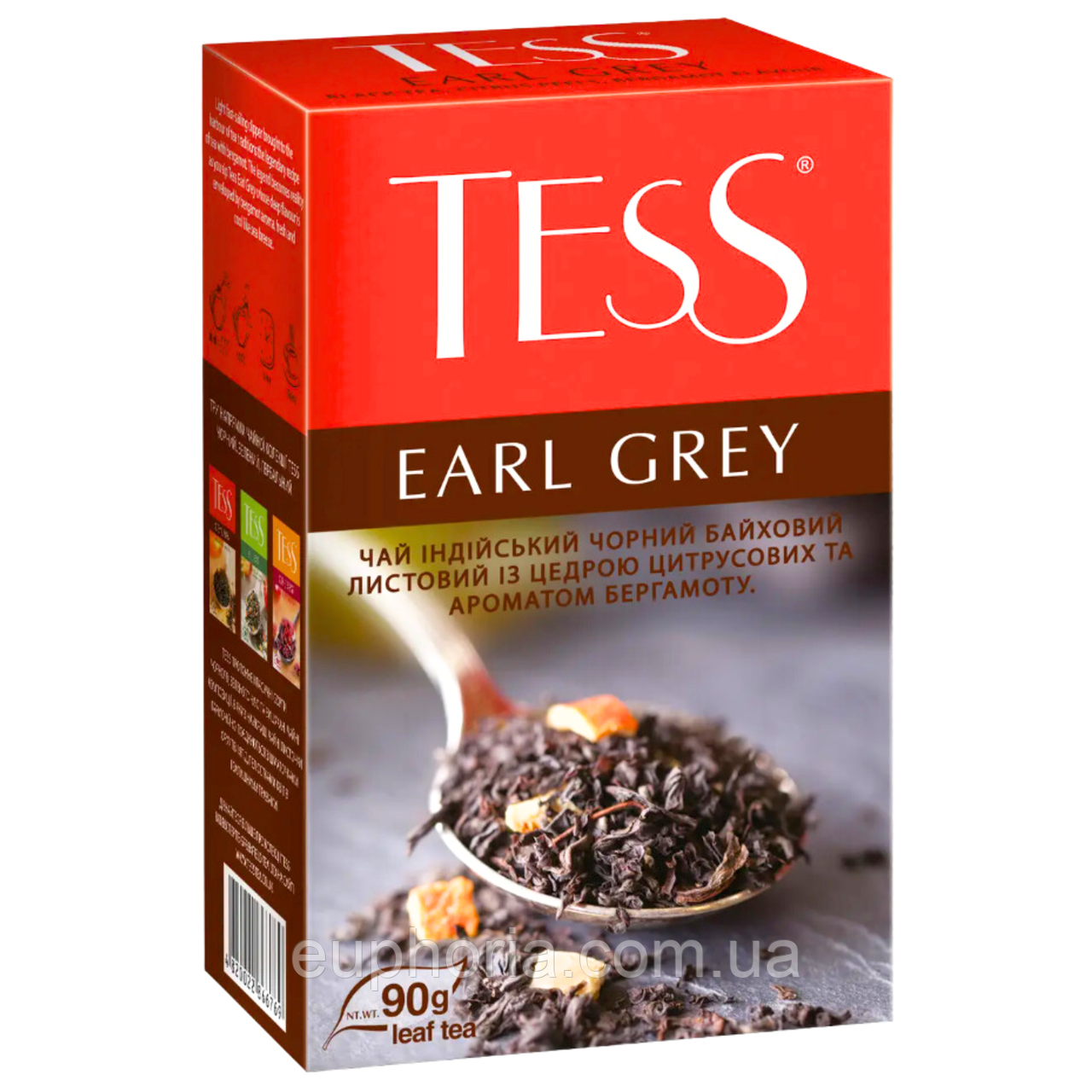 Чай чорний Tess Earl Grey 90 г індійський байховий листовий
