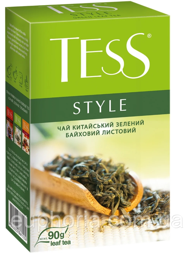 Чай зелений Tess Style 90 г китайський байховий листовий