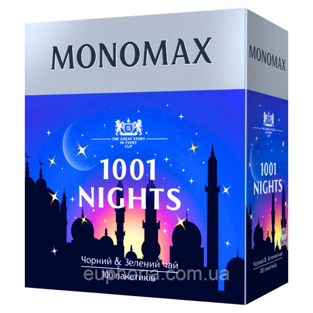 Бленд чорного і зеленого чаю Мономах 1001 Nights 100 х 2 г пакетований
