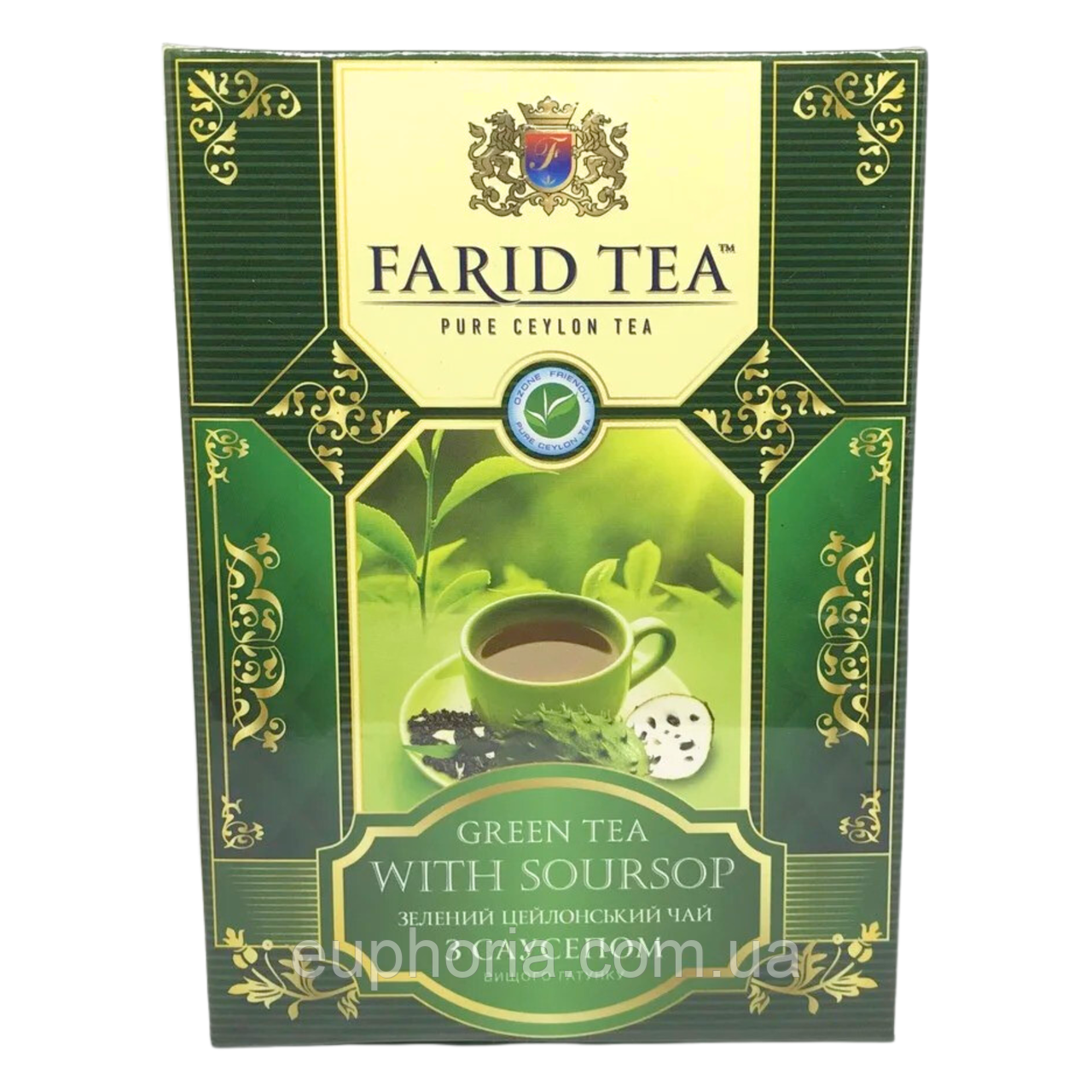 Чай листовий Farid Tea Green Tea with Soursop 100 г зелений