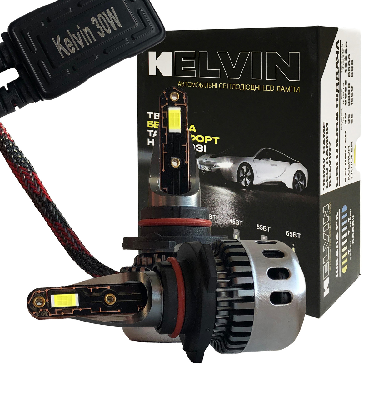 Світлодіодні LED лампи Hb3 9005 для для Mitsubishi Lancer X Kelvin 9-24V 8000Lm 6000K