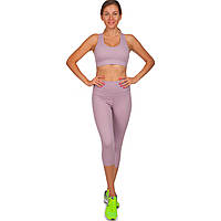 Костюм спортивный женский для фитнеса и тренировок лосины и топ V&X WX1177-QK1176 размер S цвет лиловый un
