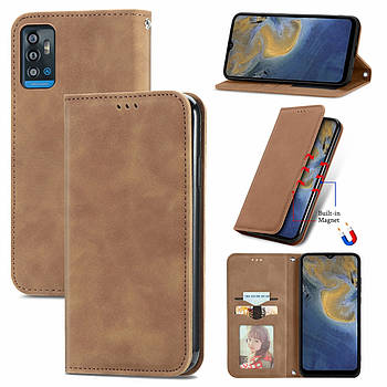 Чохол-книжка Skin Feel Leather Wallet для ZTE Blade A71 Brown