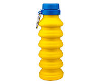 Силиконовая бутылка для воды складная Magio MG-1043Y желтая 450мл.