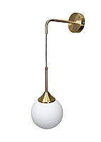 Настенный светильник бра на ножке с подвесным плафоном 752W4412-1 BRZ+WH под лампу Е27 бронза/белый