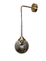 Настенный светильник бра на ножке с подвесным плафоном 752W4412-1 BRZ+BK под лампу Е27 бронза/черный