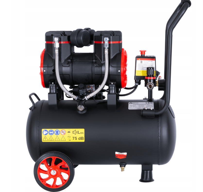 Безмасляний компресор 24л для фарбування Magnum 24 л 8 бар компресор без масла, фото 1