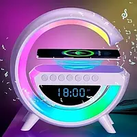 Ночник акумуляторний з годинником G BT-3401 Smart Light Sound Machine Білий
