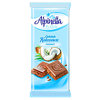 Шоколад молочный Alpinella Coconut 90 г со вкусом кокоса